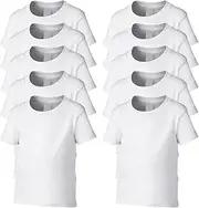 [PriceDumb] 10 Pack Cotton Blank Plain Crew Neck Short Sleeve Toddler T-Shirt Tee Top Bulk for Youth Kids Baby Boys Girls