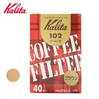 在飛比找PChome24h購物優惠-Kalita 102 無漂白盒裝啡濾紙 40枚入/盒