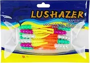 Fishing Lures Soft - T-Tail Grub Worm Baits,Set of 20 Artificial T-Tail Grub Worm Baits for River Sea, Realistic Fish Luring Tools
