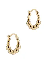 Kenneth Jay Lane Ball Hoop Earrings - Gold ONE SIZE
