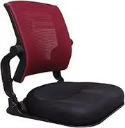 HIHIP Patented Floor Chair with Back Support - Foldable Orthopedic Floor Chair for Adults/Children - Japanese Legless Seat for Meditation, TV, Pelvic Adjustment - Recliner with Back Support (Wine)
