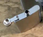 NEW 6 oz Stainless Steel Flask No Leak Cap Hiking Camping Alcohol Drinking Metal