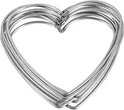 INOOMP 10Pc Heart Shape Metal Dreamcatcher Rings Plated Hand Made DIY Craft Accessories for Women for Wall Hanging Home Decor