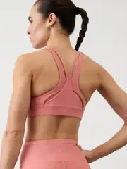 New Athleta M Flex Spacer Tipped Bra Natural Rose Medium A-C