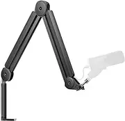 InnoGear Mic Arm, Boom Arm Microphone Stand Desk Mount Clamp Cable Management Channels Detachable Riser 5/8'' Thread Adapter Blue Yeti Snowball HyperxQuadCast SoloCast AT2020 Shure SM7B MU-PSA28