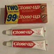 Vintage (2) Pack Close-Up 1970s Toothpaste NOS Full Unused Tubes Canada