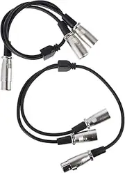 LIFKOME 2Pcs XLR Y Splitter Cables Female to Male Microphone Audio Adaptors Oxygen Conductor for Low Signal Loss for Mixing Consoles and Music