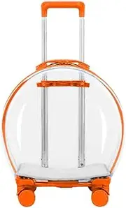 Generic Pet Backpack for Cats and Dogs, Travel Carrier with Bubble Design, Orange