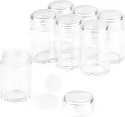 6 Packs Clear Plastic Loose Powder Jar 10 ml Empty Face Powder Case Eyeshow Powder Box Makeup Concealer Powder Sifter Container Cosmetic Powder Sample Pots Bottles