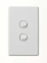 Beacon Lighting Lucci Power Gravity 2 Gang Switch Only in Matte White