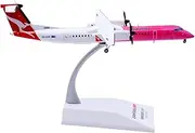 Pre-Built Model Aircraft 16CM for Qantas Bombardier Q400 VH-QOH 1:200 Die-Cast Airplane Model Display Aircraft for Adults with Stand Miniature Airplane Model