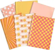 Whaline Boho Tissue Paper Funny Face Wrapping Paper Retro Boho Gift Wrapping Tissue Paper Hippie Boho Art Paper Crafts for Home DIY Gift Bags Party Favor Decor, 90 Sheet, 14 x 20 Inch
