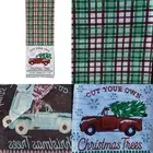 Red Truck Table Runner Christmas Tapestry Plaid Holiday Farmhouse 13” x72” New