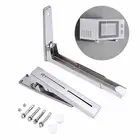 Wall Mounted Microwave Bracket Foldable Stainless Steel Shelf Oven Rack Holder