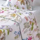 New Flores King Flat Sheet 114x116” Yves Delorme White Multicolor Flowers France