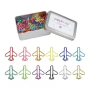 120 Pcs Airplane Shape Paper Clips Funny Cute Paperclips for Office School