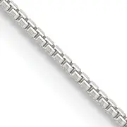 28 Inch Sterling Silver 1mm 8 Sided Diamond-Cut Box Chain