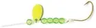 Sea Striker S409C-2 Snelled Hooks 6pk Sz2 Gold Wide Gap, Chartreuse