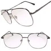 Classic Vintage Retro Old School Square Gunmetal Reader 2.25 Reading Glasses