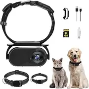 Agrdeed Pet Collar Camera, HD 1080P Cat Camera Collar with 32GB SD Card, Video Recording, Adjustable Magnetic Cat Sports Camera for Outdoor/Indoor Activities (Black)