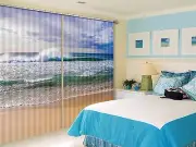 3D Sea Waves 85 Blockout Photo Curtain Printing Curtains Drapes Fabric Window AU