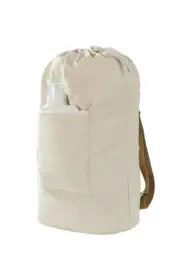 Canvas Laundry bag, Washable Laundry backpack, Adjustable Straps, Large Front...