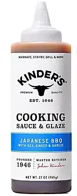 Kinders Japanese BBQ Cooking Sauce & Glaze with Soy , Ginger & Garlic (2 pack