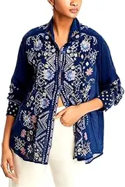 [Johnny Was] Women's McKenzie Blouse, Blue Night