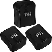 SOPOTUTU 3pcs Box Portable Key Lock Box with Code Wall Mounted Security Key Locker Material Easy Access to for Home and Office Use