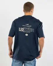 [Lee] Lee Men's 67Th Street Baggy T-Shirt in Dark Navy Size Small S Dark Navy