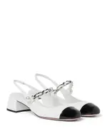 Miu Miu Women's Cap Toe Iconic Slingback Pumps