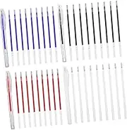 HOMSFOU 4 Sets Heat Erasable Marking Pens for Sewing Quilting Embroidery Marking Easy Wipe Clean for Dressmaking DIY Projects White Red Blue Black