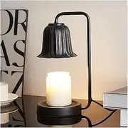 LeoLeoyy Warmer with Timer,Dimmer and 2 Bulbs, Lamp Candle Warmer for All Jar Candles, Wax Warmer Lamp Aromatherapy Gifts for Mom Women Spa Office,B-White (A-Black)