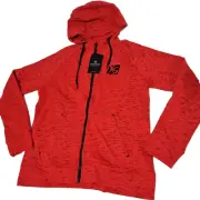 Stormtech Mens Hooded Jacket Size L Cascade Fleece Red Black Full Zip FXH-1W