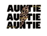 Sublimation Print Leopard Print Auntie Ready To Press