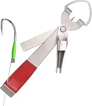 Fly Fishing Nippers, Stainless Steel Quick Knotting Pliers & Hook Removers, Non-Slip 4-in-1 Fly Tying Equipment, Hunting Accessories for Anglers, 1 Piece