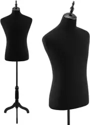 Luxsuite Male Mannequin Stand Dress Form Mannequin Torso Adjustable Height 15...