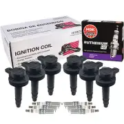 Hitachi 6 Ignition Coils NGK 6 Ruthenium HX Spark Plugs Kit For Ford Lincoln V6 (for: Ford)