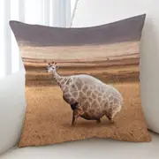 Funny Animals Art Fat Giraffe Cushion Cover