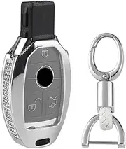 PIFOOG Bling Key Fob Cover for Mercedes Benz Accessories Smart Reomote Key Case Shell Protector Key Chain for Mercedes CLA GLC GLE GLA E S C GLK B G CLS Class 1PC