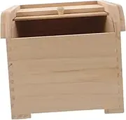 Garneck Wooden Rice Storage Container Capacity Airtight Rolling Lid Stylish Food Storage Box for Grains and Beans and Multi Purpose Kitchen Organizer