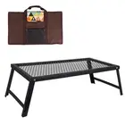 Folding Metal Camping Mesh Table Waterproof Portable Picnic Table for Grill BBQ