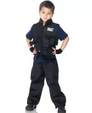2 PC. Boys SWAT Officer Costume Set - Size M (7-10)