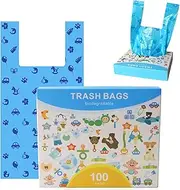 Baby Disposable Nappy, Disposable Nappy Bags, Scented Nappy Bag with Carry Handles, Scented Disposable Nappy Bags, Disposable Baby Nappy Sacks, Hygienic Scented Tie Grip Bags