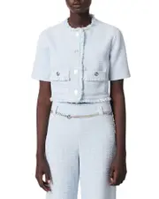 Maje Cropped Tweed Jacket