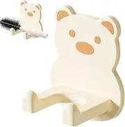 Hair Dryer Storage Rack | Hug Bear Wall Mounted Hair Dryer Rack Hair Dryer Holder - Multifunctional Waterproof Bathroom Storage for Curling Iron