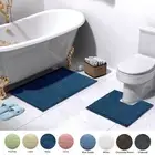 Large Chenille Bath Mat Toilet Root Mat Super Comfy Non Slip Highly Absorbent AU