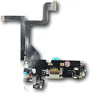 Smartex® Charging Socket with Flex Cable Compatible with iPhone 13 Pro - Dock Connector White