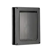 2-Way Large Pet Doors Cat Dog Flap with Security Panel 38CMX31CM Black White