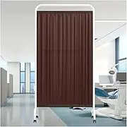 1/2/3/4/5 Panels Rolling Privacy Screen,6 Ft Tall Standing Door Partition,Temporary Fence Room Seperating Divider for Ward Lobby Office Beauty Salon(Color 2,2-Panel)